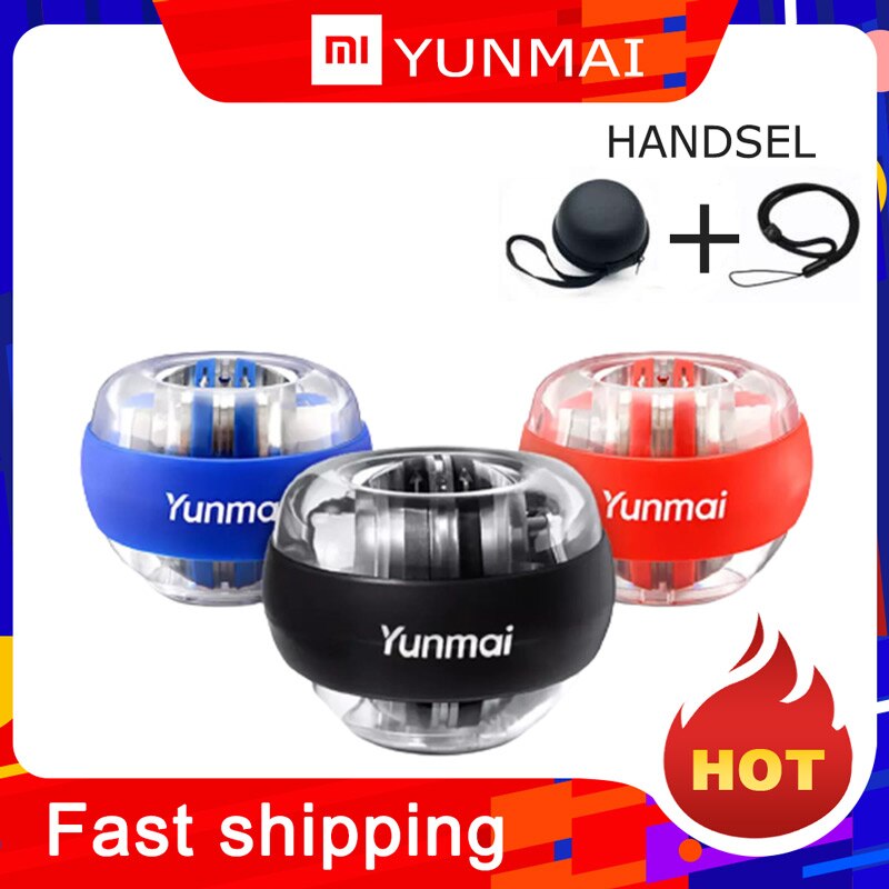 XIAOMI YUNMAI LED bola para la muñeca entrenador relajarse giroscopio bola Potencia muscular bola Gyro brazo ejercitador mano ejercitador equipos