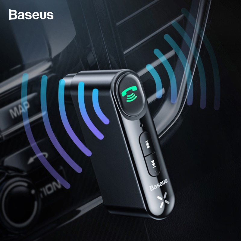 Baseus Bluetooth Ontvanger 3.5mm Draadloze Audio Receiver Auto Bluetooth 5.0 Adapter Voor Auto Speaker Hoofdtelefoon Handsfree Met Mic