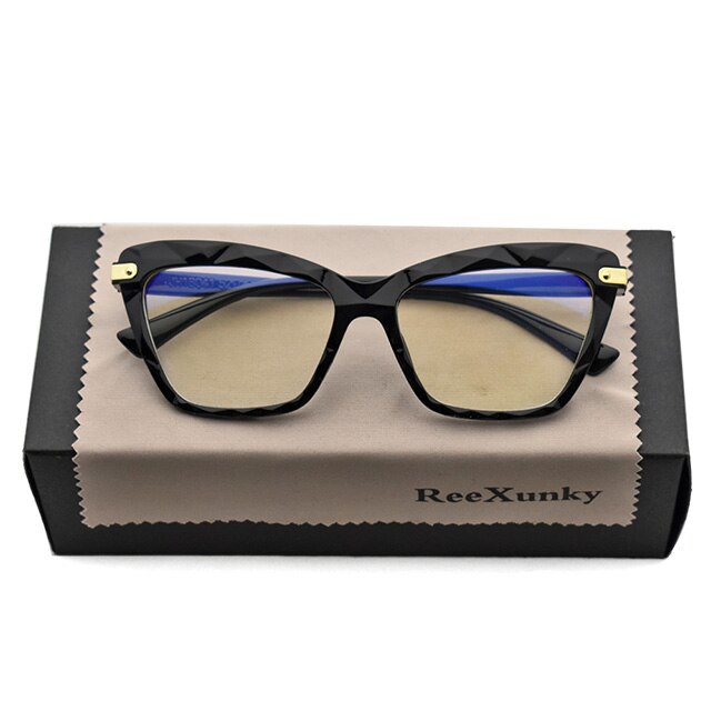 Unisex Anti Blue Light Glasses Women Men Computer Screen Eye Protection Eyewear Frames Goggles Anti Eye Fatigue Glasses: Black