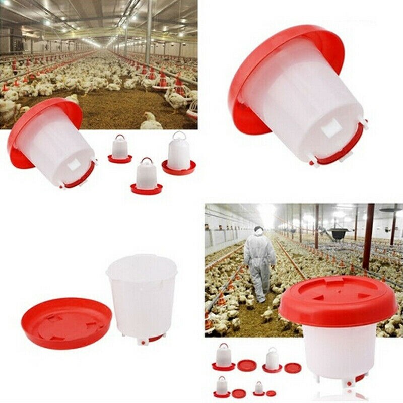 1 Pcs Chicken Drinking Cup Automatic Drinker Chicken Feeder Plastic Poultry Water Drinking Cups Easy Chicken Drinker 1.5/2.5/4L