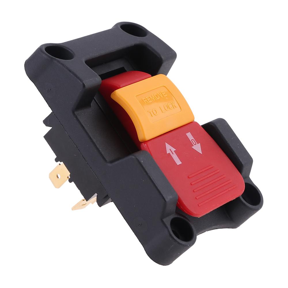 Interrupteur de sécurité Double jet | Fonction de verrouillage 127V 18/15A pour scie sur Table