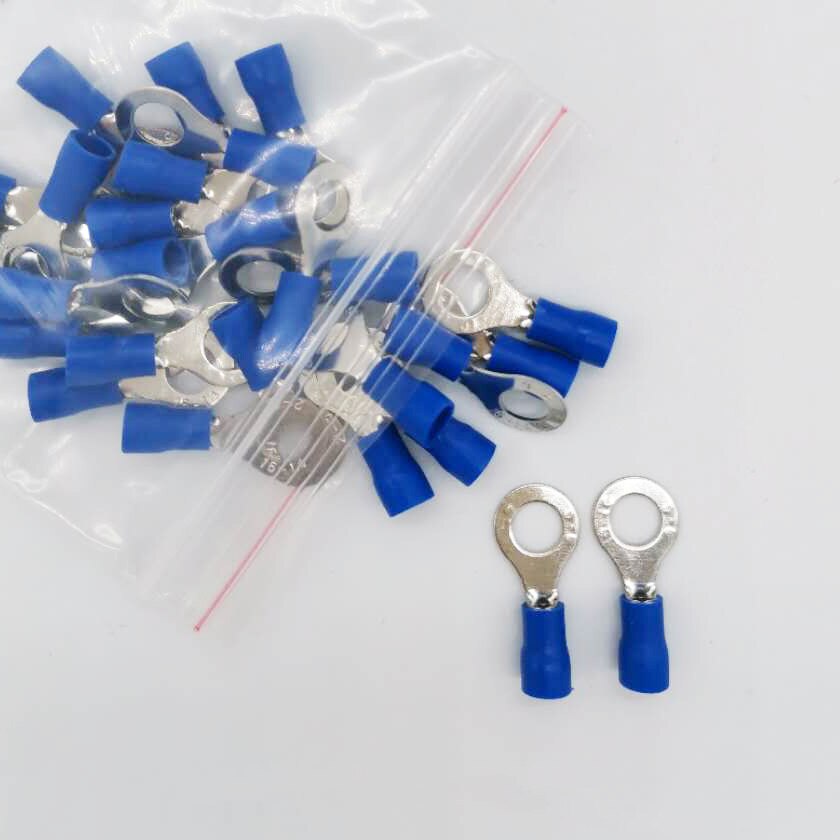 Koude Terminal 100 Stks/zak Elektrische Pre-Geïsoleerde Draad Kabel Crimp Connector 1.5-2.5mm ² AWG16-14 RV2 Serie End adereindhulzen