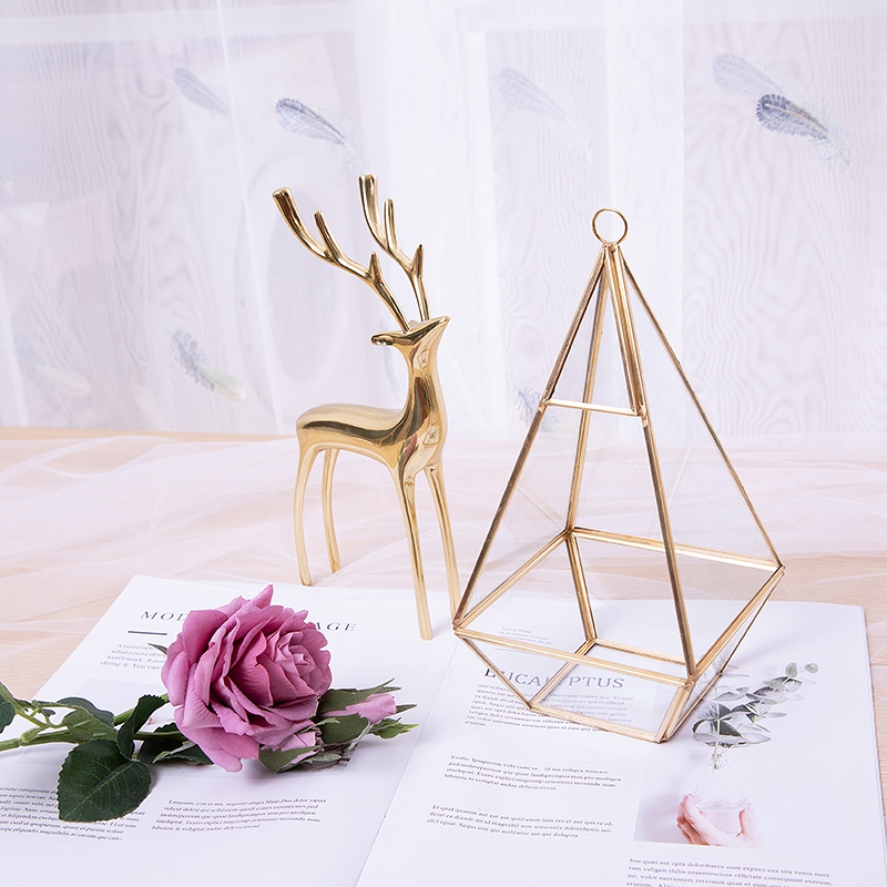 Nordique polyèdre verre géométrique Terrarium bonsaï succulente fougère mousse fleur géométrie diamant verre fleur chambre décoration de la maison