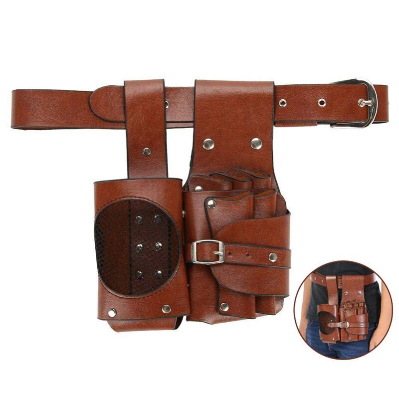 Auau-Kapper Tool Riem Kapper Professionele Pu Waterdicht Taille Pouch Voor Schaar Kam Clip Opslag