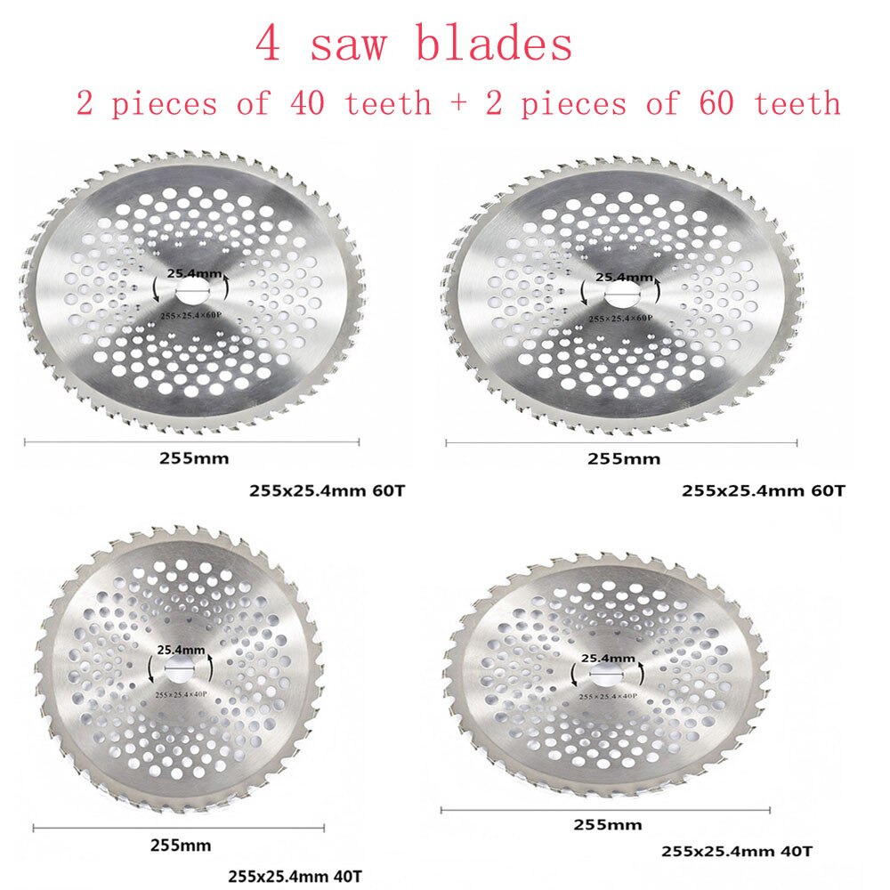 40/60/80/100 Teeth Alloy Saw Blade Part of Lawn Mower Blade Weeder Brush Cutter Suitable for Cutting Wood Weeds Shrubs
