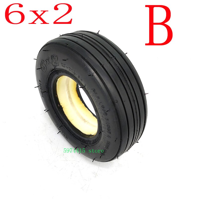 6x2 Pn6x2 pneu pneumatique chambre à air 6X2 pneu solide pour Scooter électrique fauteuil roulant camion utilisation 6 "pneu pneu F0 chariot pneumatique