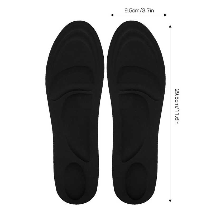 Shoe Sole Pad Insole 1 Pair 4D Memory Foam Massage Insoles Sweat Absorption Men Shoe Pad Footwear Inserts Orthopedic Insoles