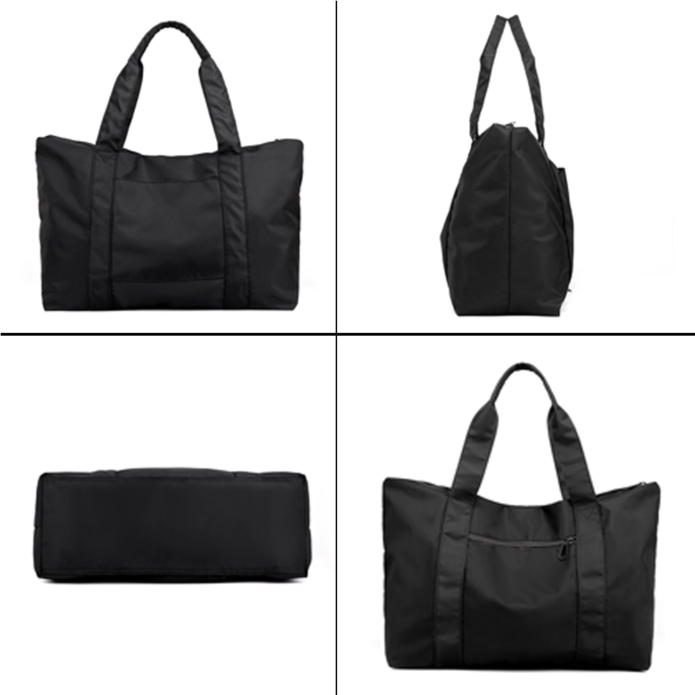 Avslappnad tote kvinna nylon axelväska stor kapacitet vattentät dragkedja solida väskor och handväskor bolsa feminina sac modis