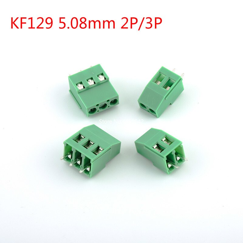 10 stks/partij KF129 2Pin 3Pin 5.08mm toonhoogte Terminal Connectoren PCB terminal 2 P 3 P 300 V/25A