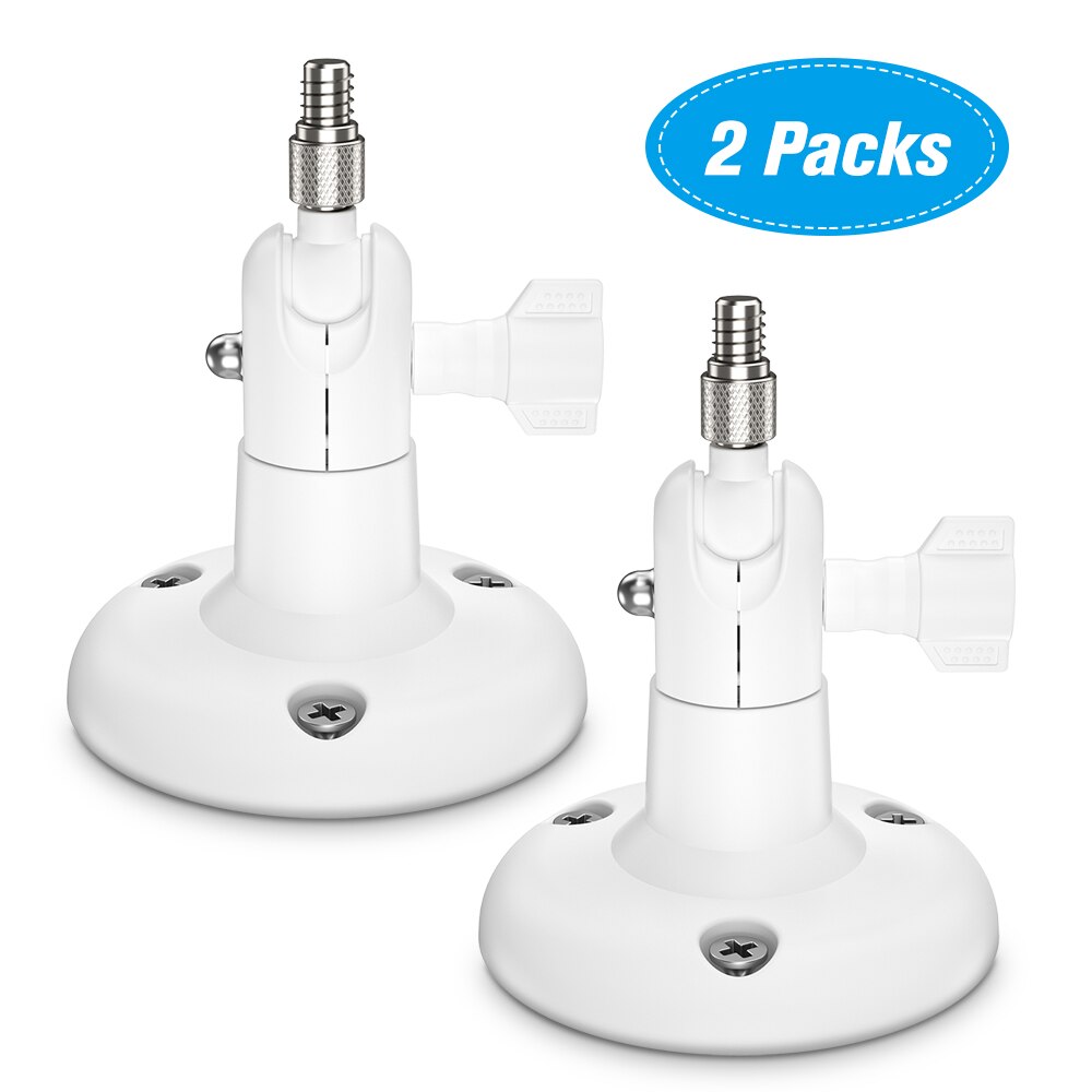 3 Pack Adjustable Wall Mount for ARLO HD/ARLO PRO/ARLO PRO2/ARLO GO/ARLO ULTRA/WYZE CAM PAN Home Camera Mounting Bracket Outdoor: White 2 Pack