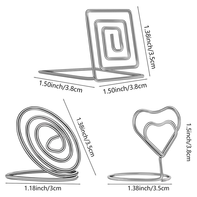 30 Pieces Table Card Holder Wire Place Card Holder Menu Holder Photo Holder Clips Card Stand For Weddings,Dinner Party