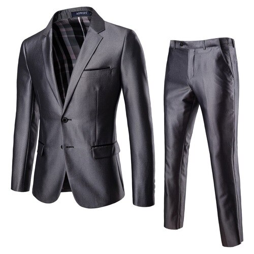 Men's Suit Two-piece Business Suit Best Man Groom Wedding Formal Dress: XXXL