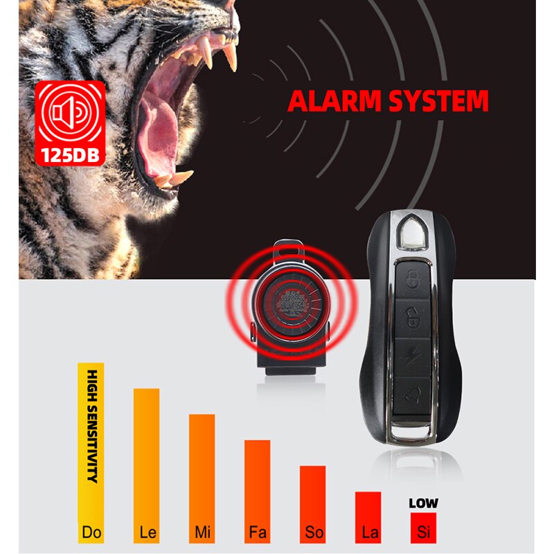 48V-72V Remote Control Alarm Motorcycle Security System Electric Scooter Theft Protection E Bike Moto Scooter Motor Alarm System