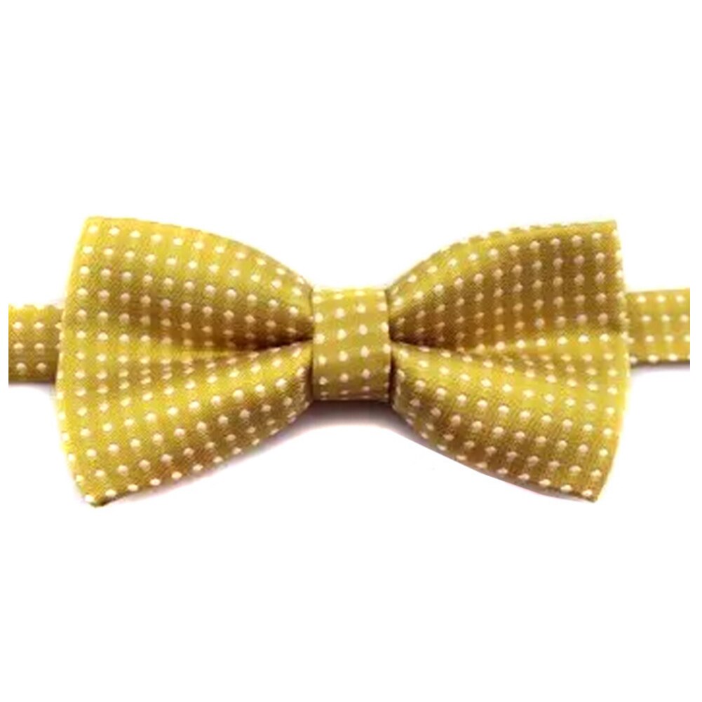Formal Children's bow tie Polyester solid color Butterfly Wedding Party Dot Necktie Kid Suit Tuxedo Dicky Pet Bow Tie: light gold