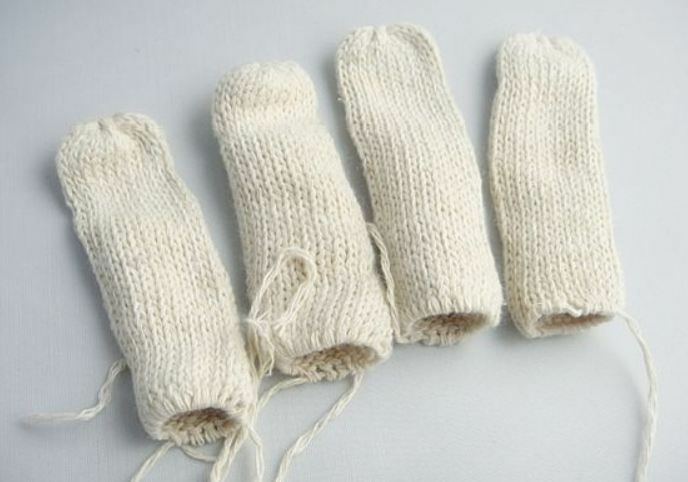40 stk fingerbørste bomuldsfingerbeskyttere elastisk fingerbeskyttelsespakke