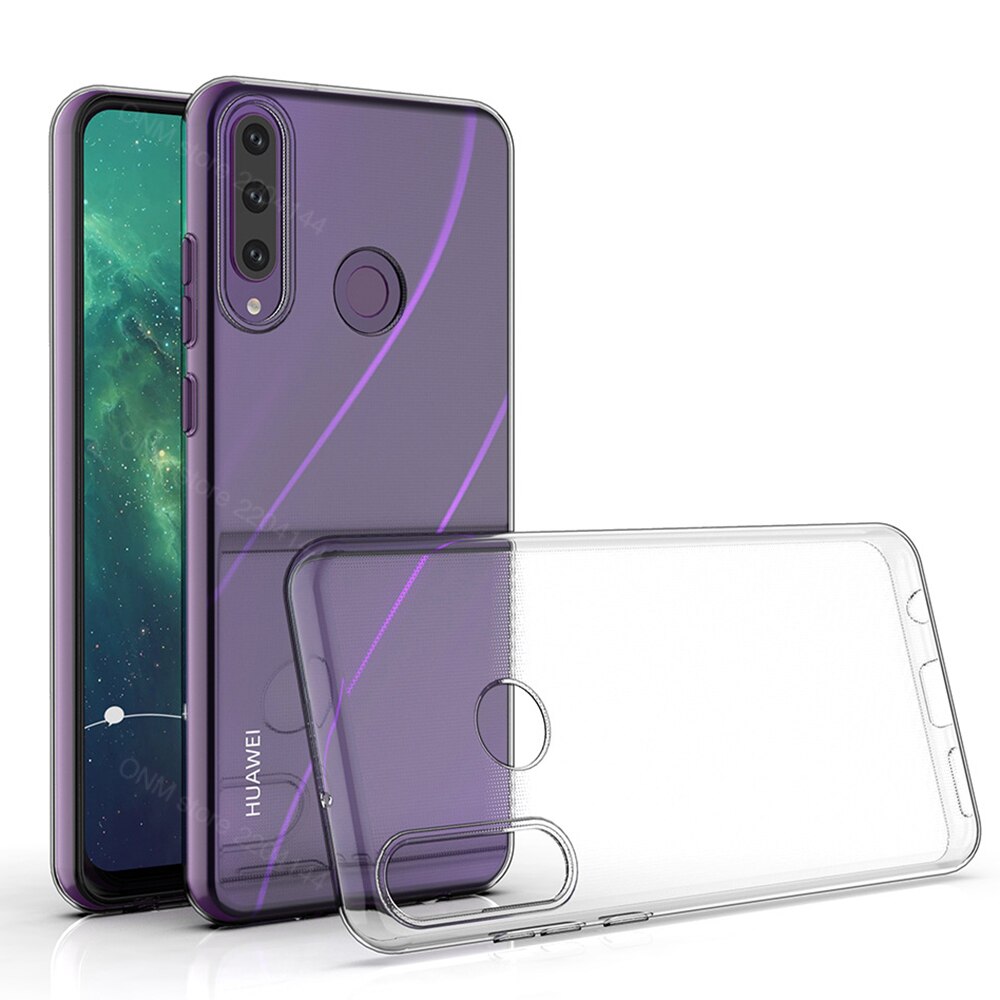 Y6p étui pour Huawei Y6p TPU silicone clair ajusté pare-chocs étui souple pour Huawei Y6p 6.3 couverture arrière transparente