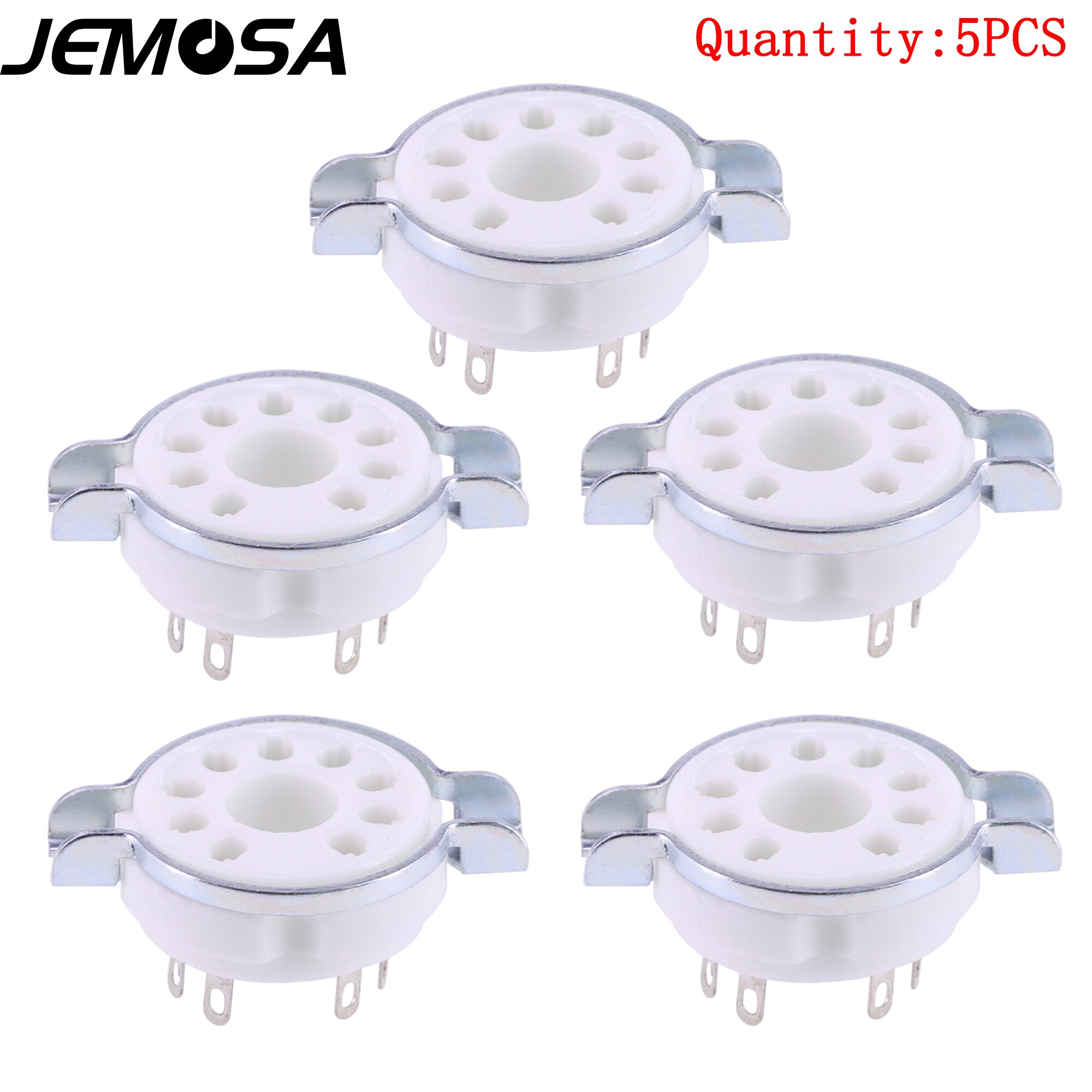 Keramische Grote 9Pins Buis Socket B9D Valve Socket GZC9-2 Voor EL504 PL504 EL519 PL519 6p12p Vacuüm Buis Versterker Vintage audio Hifi: Tin Plated 5PCS