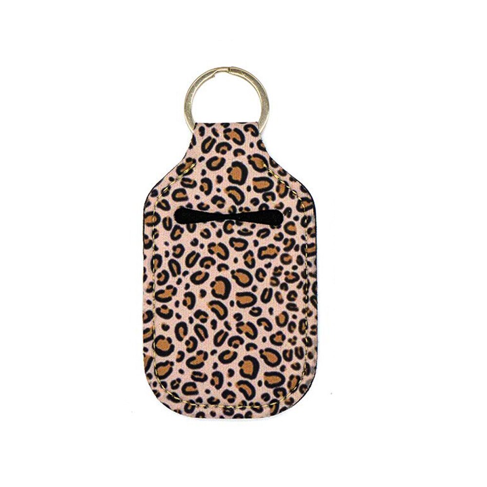 Kit de llavero desinfectante de manos reutilizable, 30ml, botellas desinfectantes para manos portátiles de viaje con funda para botella y soporte para llavero