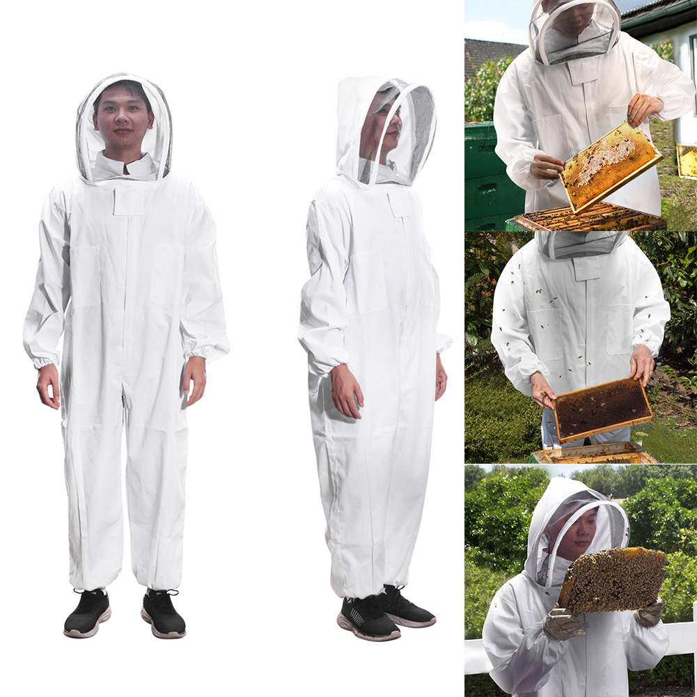 Large Body Beekeeping Bee Keeping Suit Anti Bee Suit Beekeeping Clothing Protective White Daily Clothes