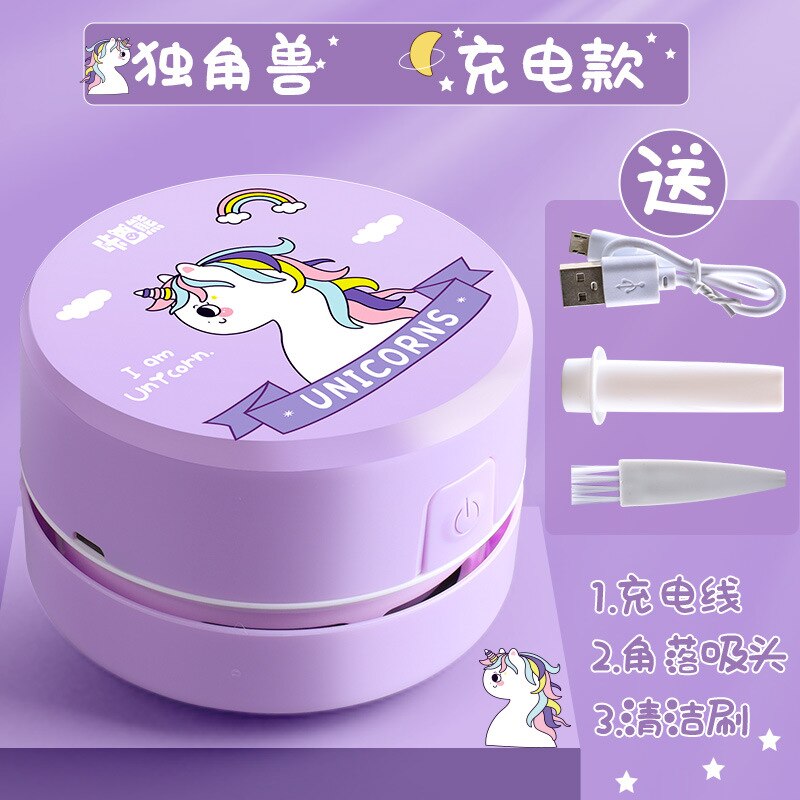Table Top Vacuum Cleaner Eraser Pencil Ash Cleaner Kids Electric Mini Charge Cute Korean Stationery: 1
