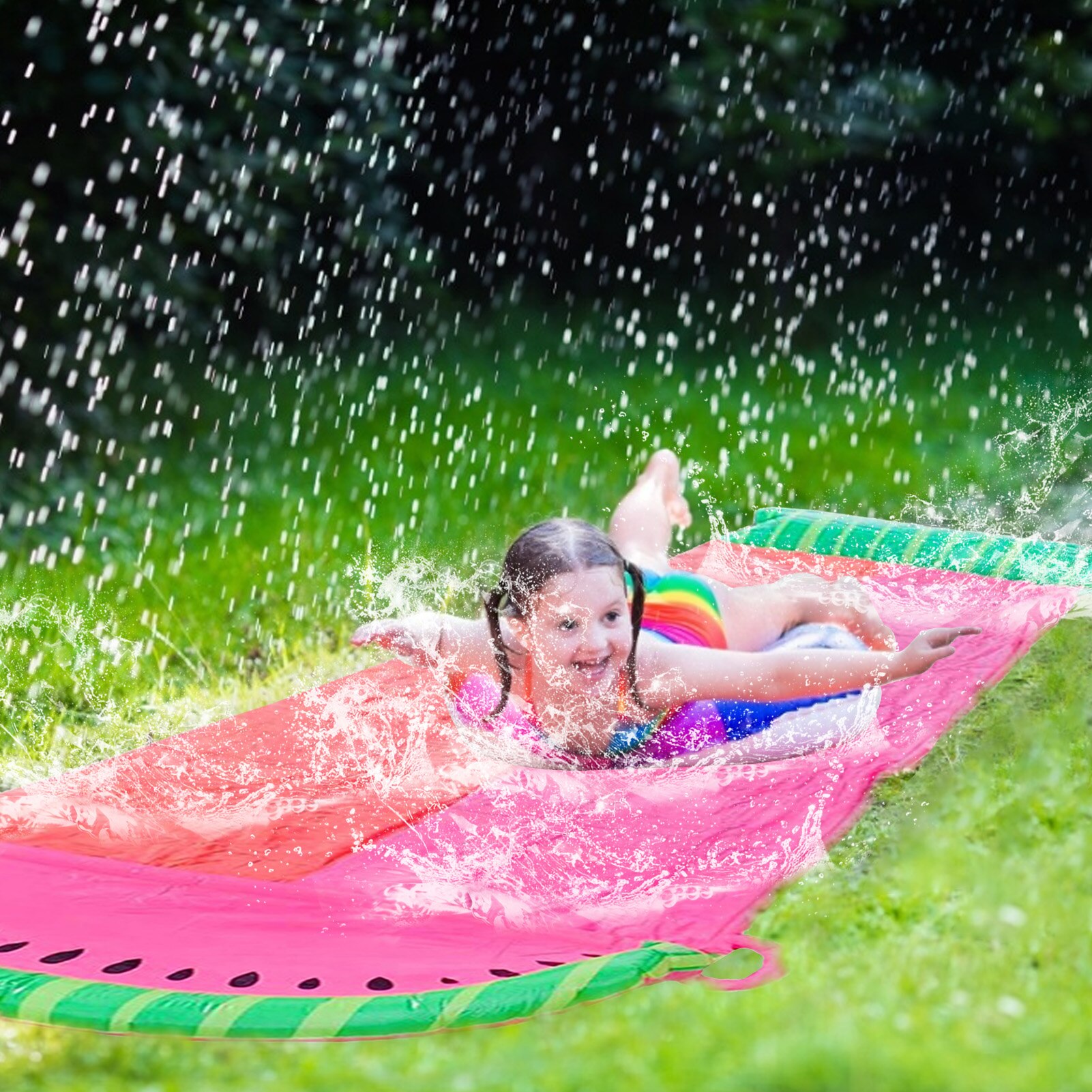 Gazon Waterglijbaan Dubbele Rijstrook Splash Achtertuin Speelgoed Giant Surf Glijbaan Fun Games Zomer Pvc Outdoor Kinderen Speelgoed