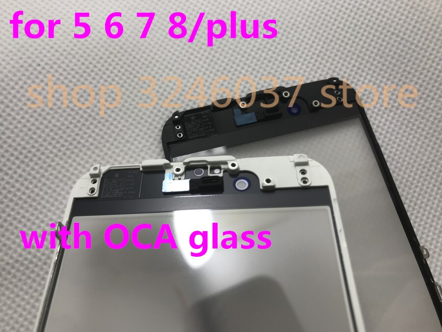 Original Kaltpressung LCD Vordere Glas Lünette Rahmen OCA Film Montage Für iPhone 7 7G plus 8 8plus plus 5 5s 5c Renovieren