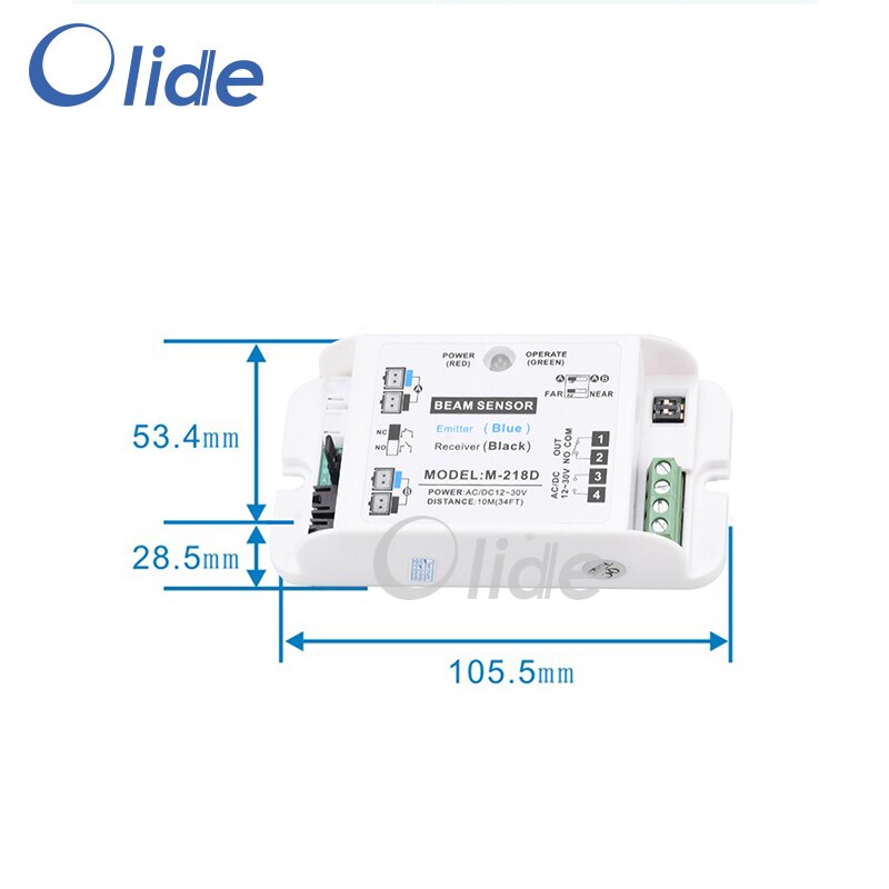 Automatic door opener safety beam sensor,photo beam sensor for automatic sliding door openers