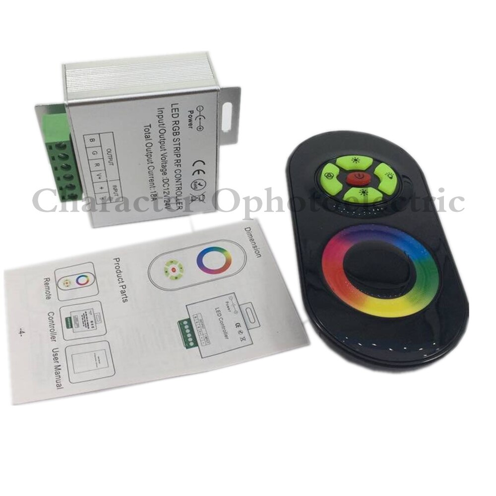 Magic Dream Kleur RGB LED Controller, DC12, 24 V 5 Toetsen Aluminium shell RF Touch RGB controller voor led strips, wandlampen