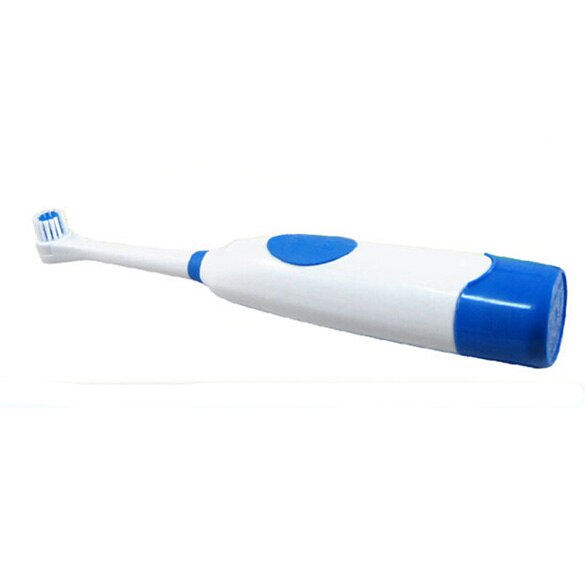 Rotary electric toothbrush adult electric toothbrush children toothbrush 2 brush heads waterproof rotation oral brushes: Blue