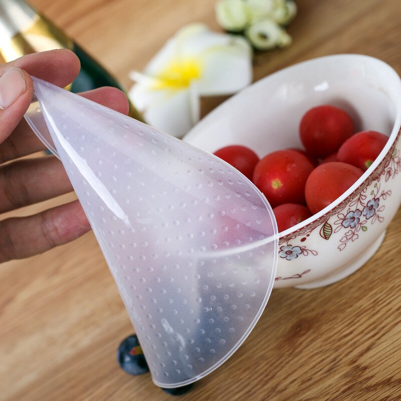 Película de envoltura de silicona Reutilizable, cubierta de mantenimiento fresco para alimentos, fruta, Reutilizable, fácil de limpiar, estirable, 1 ud.