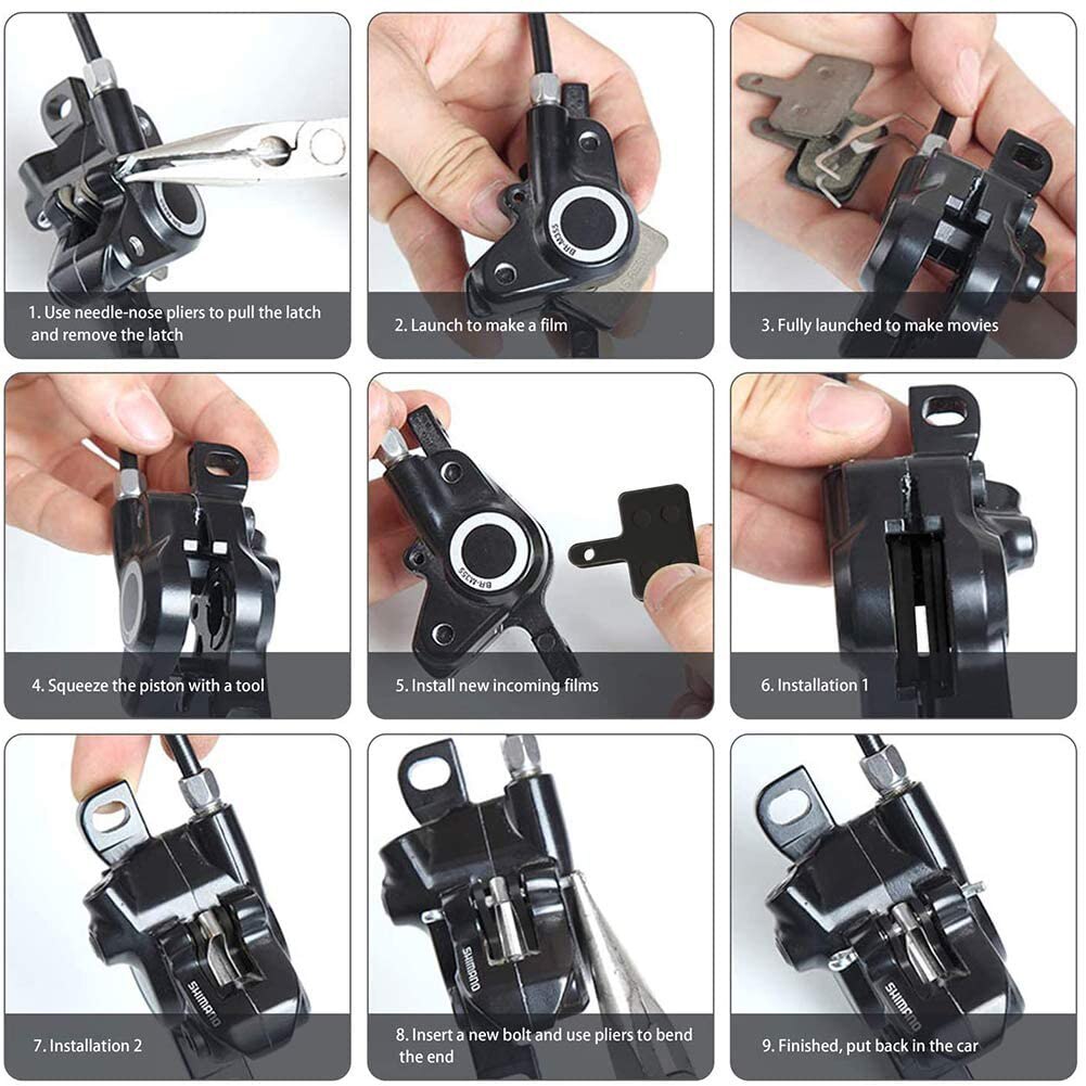 Hydraulic Disc Brake Pads 4 Pairs Semi-Metallic Outdoor Anti-resistance Repairing Elements for Avid Elixir 1 3 5 7 R CR