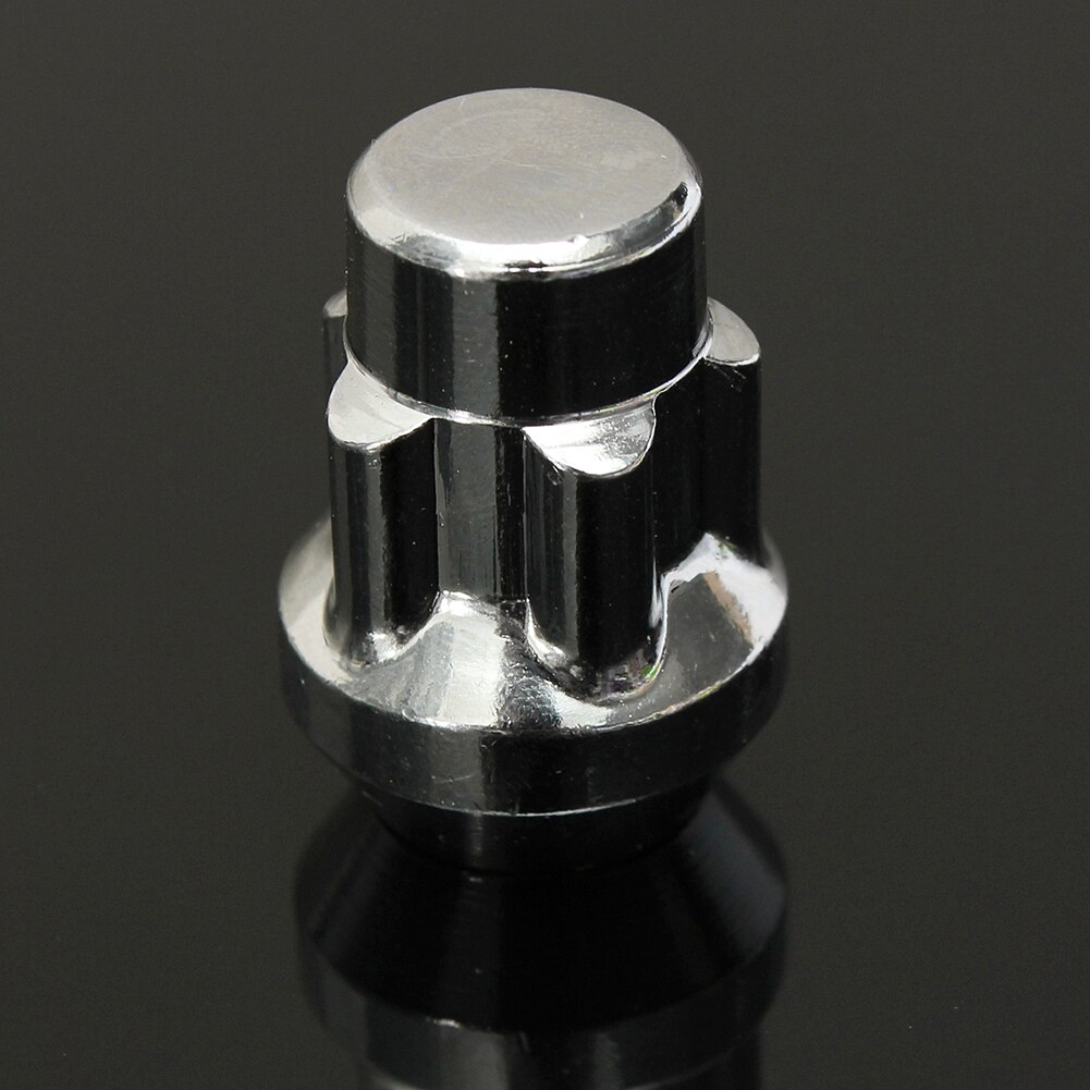 4Pcs 12x1.5mm 60 Degrees Tapered Alloy Wheel Lock Anti-theft Nuts Bolts with Key
