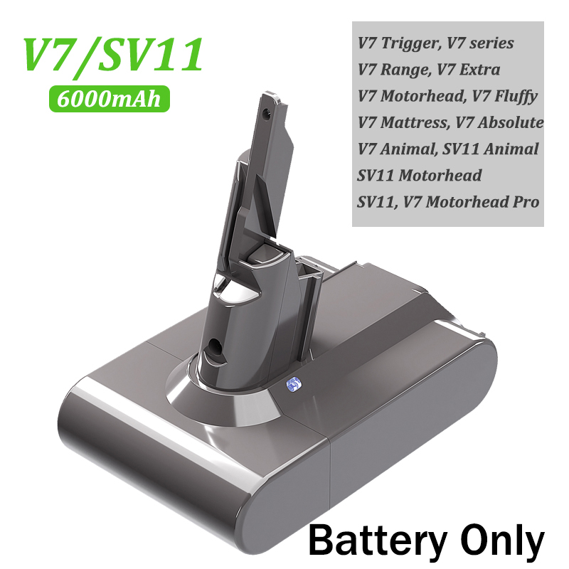 6000mAh dla Dyson V6 V7 V8 V10 akumulator Bateria SV10 SV11 SV12 SV09 akumulator Bateria do Sony DC58 Cel: Black