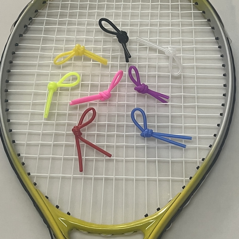 anti vibrateur tennis,Amortisseurs de vibrations de Tennis en Silicone souple, 8 pièces/lot, accessoires de raquette de Tennis Anti-Vibration