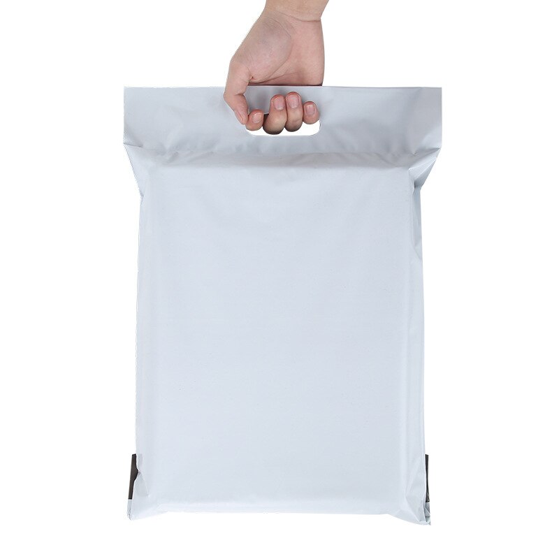 50Pcs Express Tote Bag Eco-Friendly Waterproof Clothing Packaging Bags Thicken Poly Plastic Envelope Mailing Pouch Courier bag: 30x40x7x5cm white