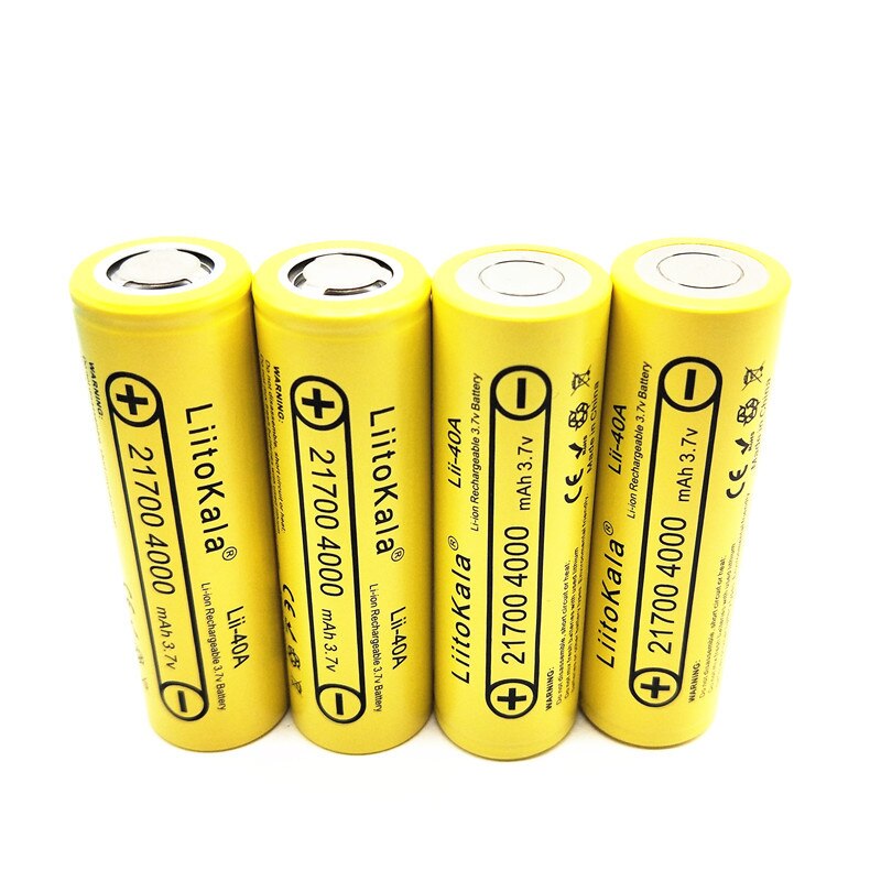 LiitoKala-Batería de Lii-40A de alta potencia, 21700, 4000mah, 3,7 V, 10C