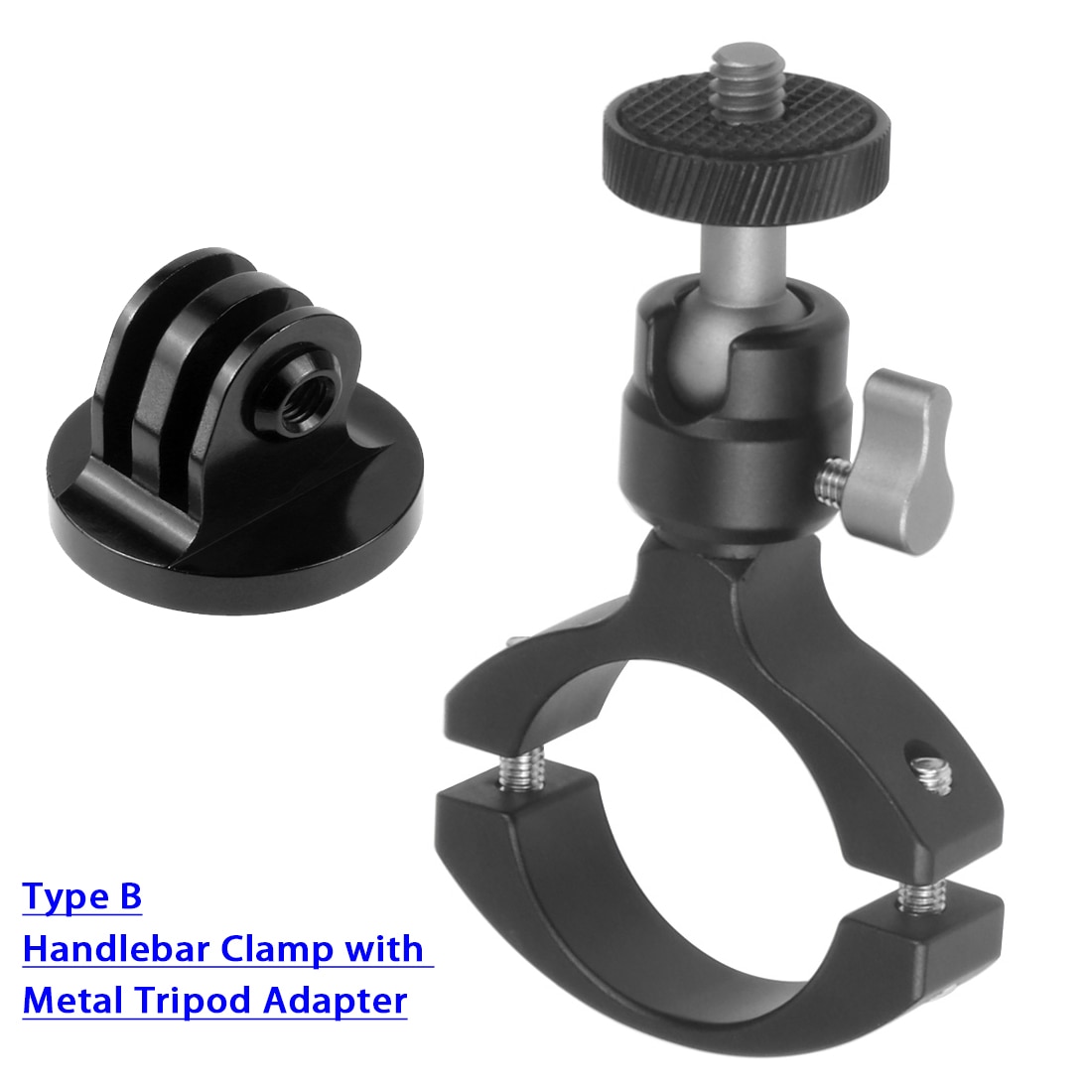 Support de fixation de guidon de vélo, tête sphérique entièrement en métal pour GoPro Xiaoyi Insta360 X R, pour caméra de moto, 360