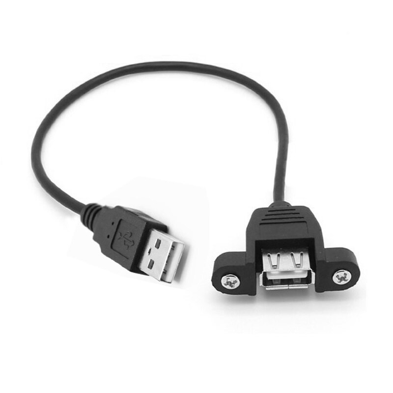 Computer Data Line USB 2.0 B Female Socket Panel Mount To USB B Male Printer Extension Cord with Ear Mount Extension Accessories