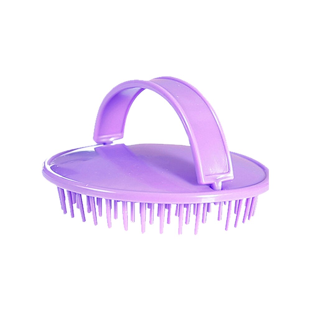 1 pçs novas meninas portátil mini pente airbag massagem redonda viagem escova de cabelo forma bonito festa presente redondo plástico shampoo escova: purple 