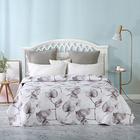 Bedsprei en sprei van microvezel, dun dekbed - tweepersoons/queensize 19: 8