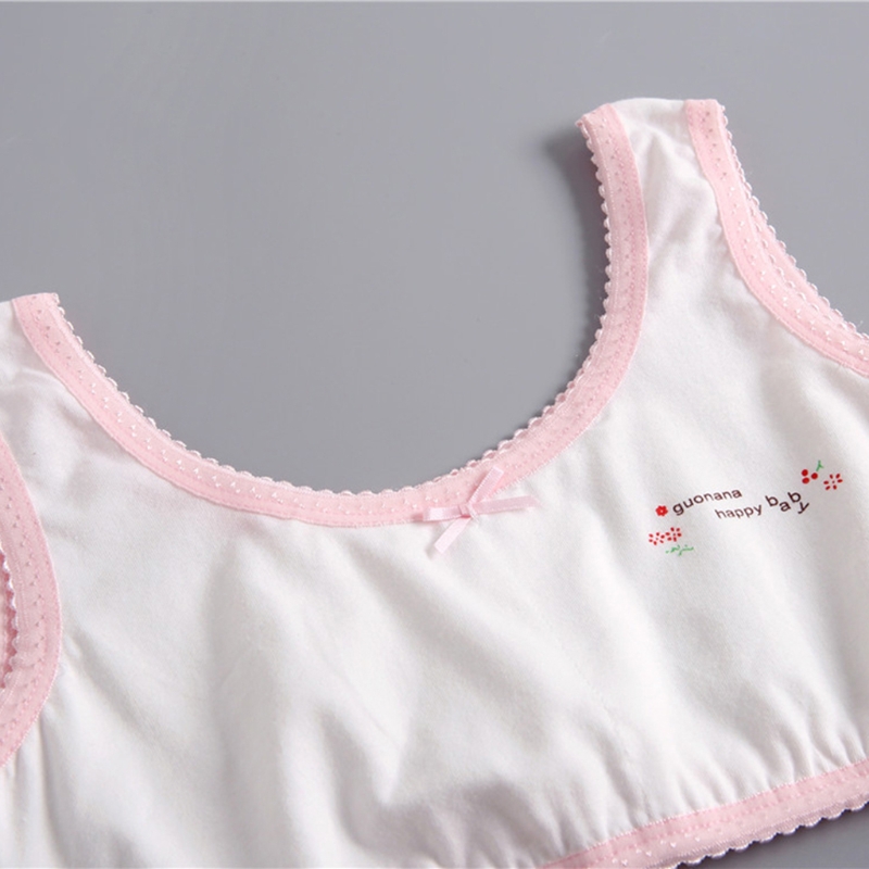 Ropa interior para niñas, lencería para adolescentes y jóvenes, sujetador para estudiantes de doble cubierta, 4 Uds.