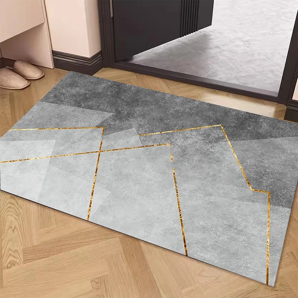 Simple Gray Door Mat Decoration Home Living Room Mat