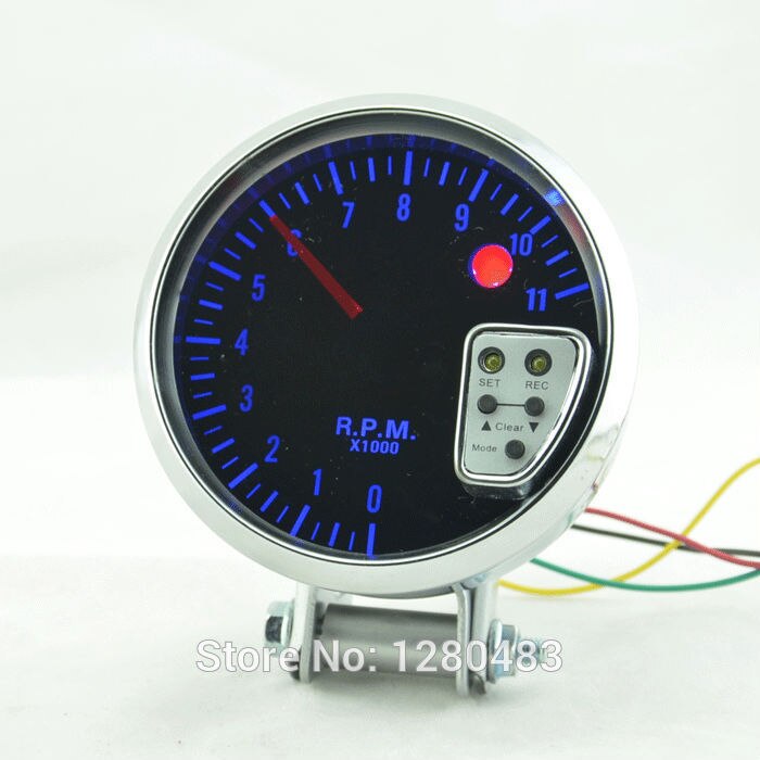 3.75 inches (95MM) Analog tachometer car alarm function with blue sunglasses Sebeijingdeng 0-11000 RPM