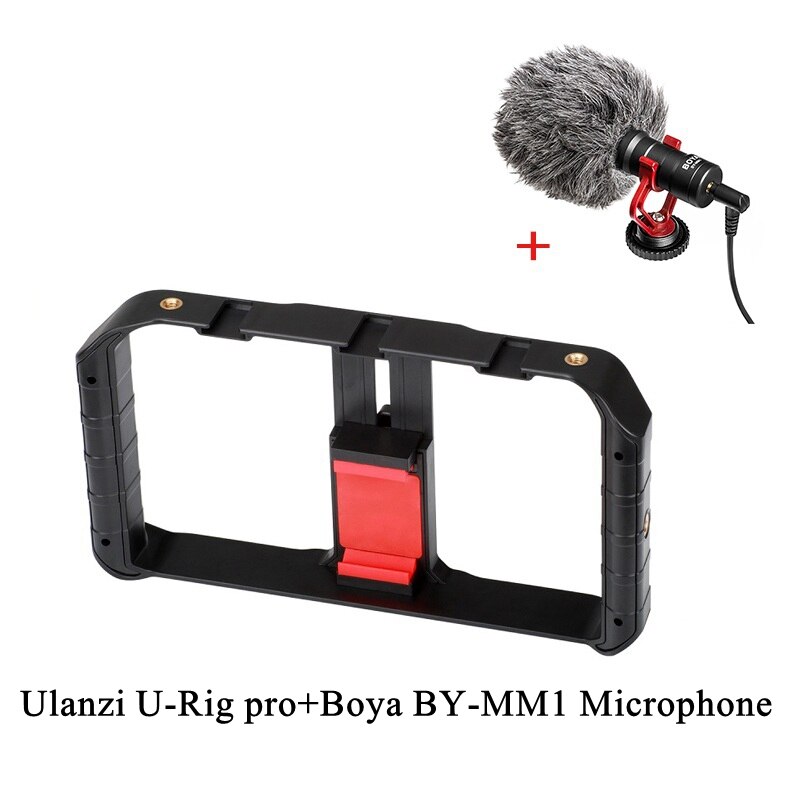 Ulanzi U Rig Pro Smartphone Video Rig Phone Stabilizer Grip Tripod Mount with Mic LED Light Port Microphone for iPhone Andriod: Bundle 5