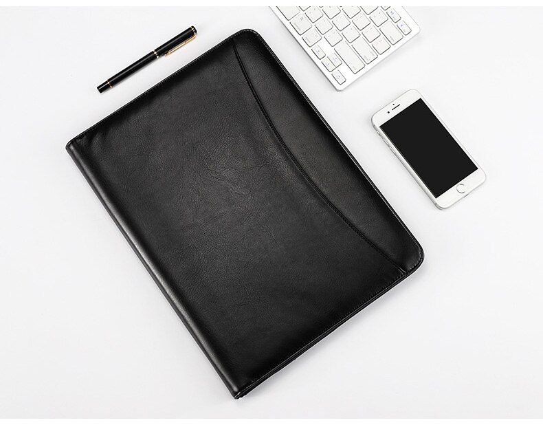 A4 File Folder Business Padfolio Presentation Folder Portfolio Document Manager bag for A4 Documents with zipper Office Supplies