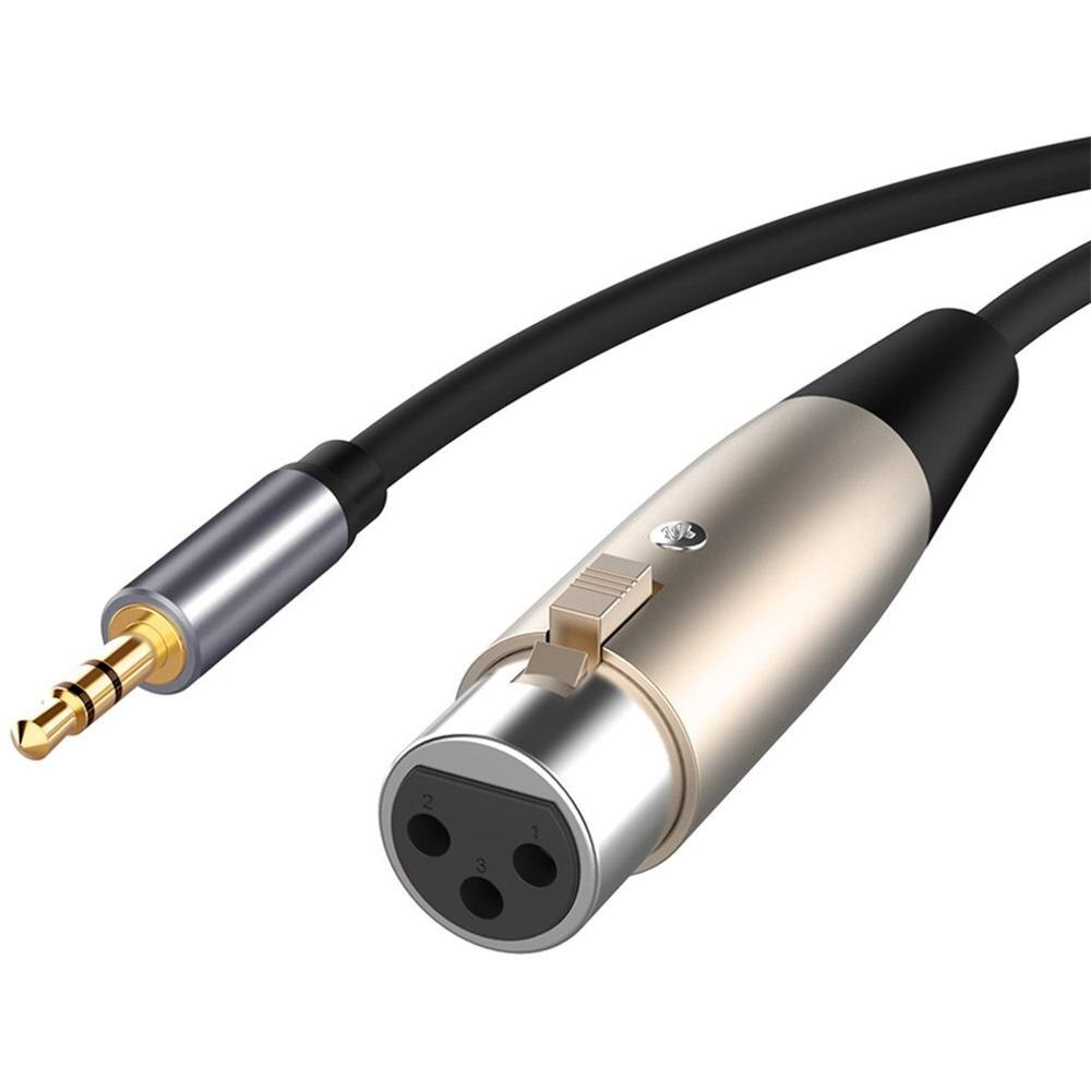 3.5Mm Jack Naar Xlr Kabel 1.5M Man-vrouw Professionele Audio Kabel Voor Mixer Microfoons Luidsprekers Computer Mobiel