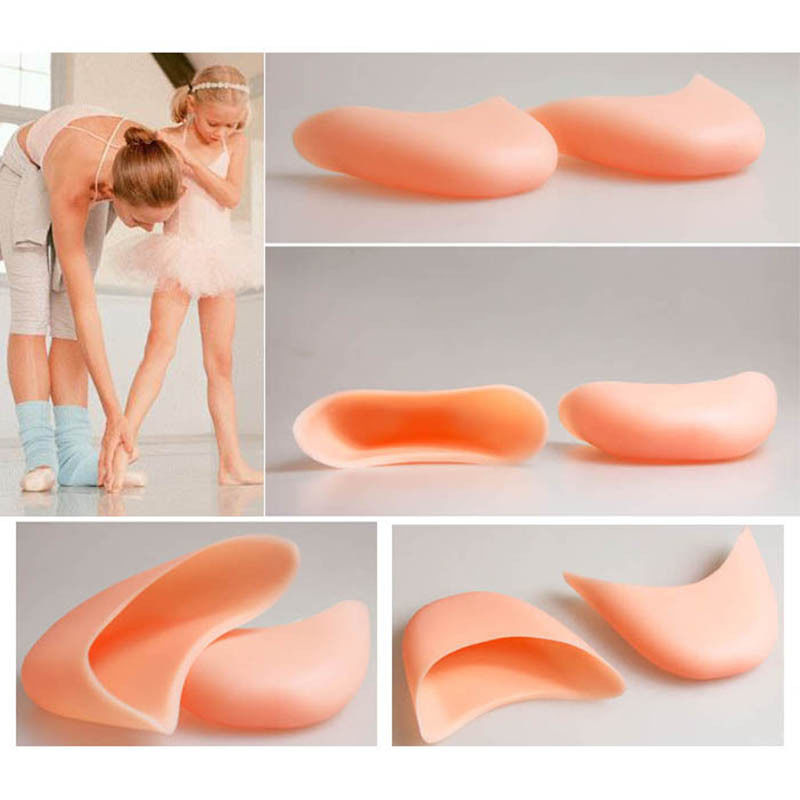 2PCS Silicone Pointe Gel Toe Ballet Dance Shoes Pads Protector