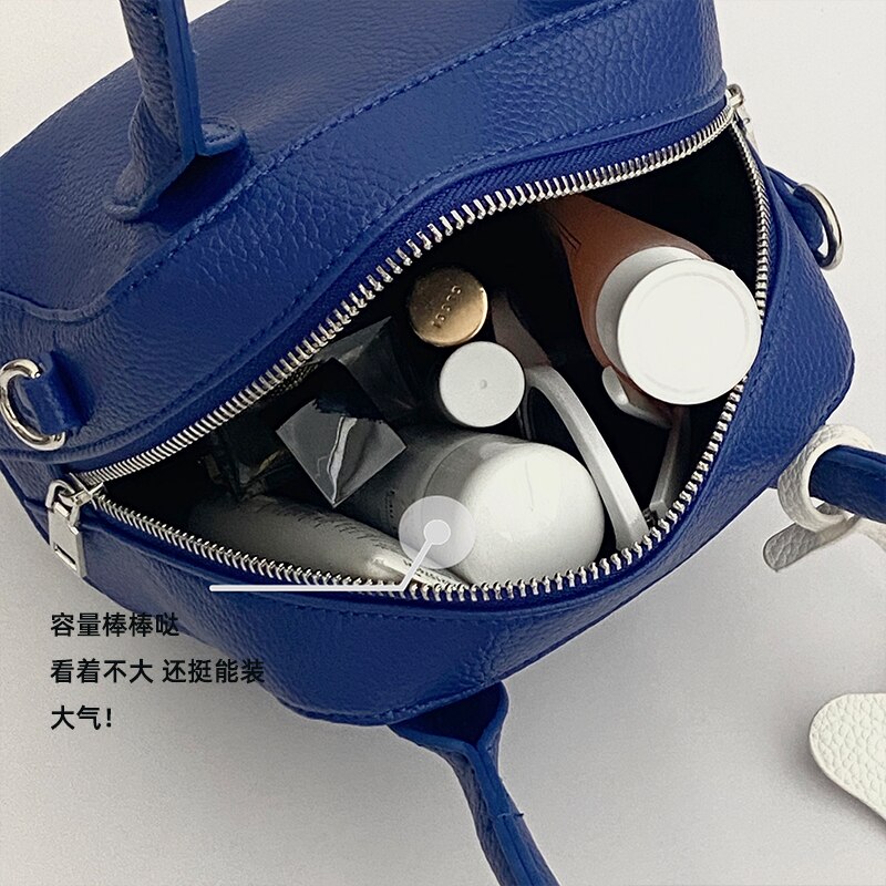 Draagbare Kleine Shell Tas Vrouwen Blauw Schouder Messenger Bags Pu Lederen Dames Elegante Vrouwelijke Daily Purse Handtassen