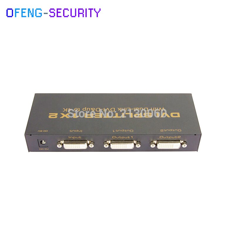 dvi video output DVI SPLITTER 1*2 with Dual link DVI-D 4K 2K 1 input 2 output Video Splitter HD 1920 x 1200