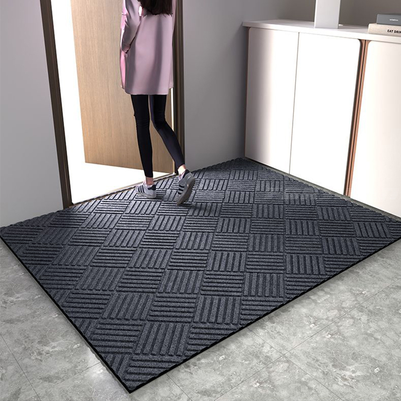 Non-slip door mat, Solid color rhombus kitchen carpet floor mat, easy to clean suitable for hallway, kitchen, bathroom